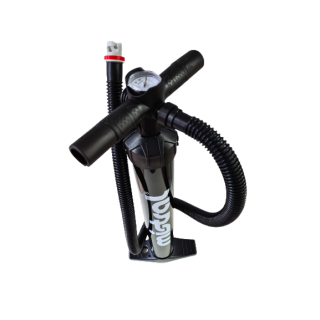 Mistral SUP Doppelhub-Handpumpe mit Drehanschluss inkl. Manometer und Luftschlauch