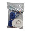 Retrofit luggage net Breakpoint set with adhesive and rubber band