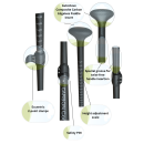 Sport Vibrations® 4 tlg. SUP Paddel CarbonComp 80" + 2.Paddelblatt als Kajakfunktion Antitwist - ohne Tasche