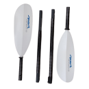 Sport Vibrations® Doppel-Kajak Paddel CarbonComp, Blattfläche 630 cm², 4 teilig zerlegbar, Hochwertig & Leicht