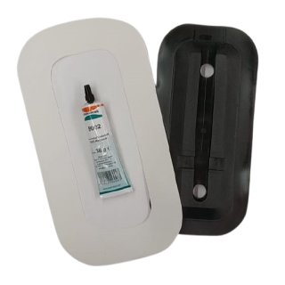 Replacement fin box for plug-box system (slide-in) incl. white patch & adhesive for self-assembly