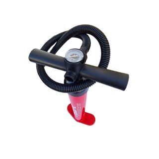 Sport Vibrations® 28 PSI Red-Edition double stroke hand pump integr. manometer