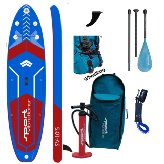 Komplettset SV-105" Stand up Paddle Board SUP - All terrain All-round SUP Woven-Fusion-Double Layer- Superlight Technology - aufblasbar