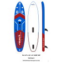 SV-115 "Surf Multisport x 31" x6 SUP, Windsurf, Wing-Surf & Kayakfuktion incl. Sliding tear-off edge 4x foot straps - Woven-Fusion-Double Layer- Superlight Technology
