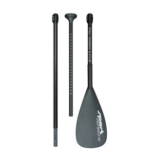 Sport Vibrations® 3-part 100% FullCarbon SUP paddle - 703 g Superlight - 85x19 Autoclave Carbon-Handle-Antitwist ncl. Quality paddle bag  - ABS impact protection i