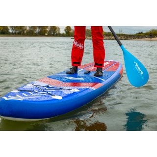 Complete set SV-115 SUP board inflatable. Incl. 3-piece CarbonComp Paddle & Leash - All terrain all-round touring - Woven-Fusion-Double Layer- Superlight Technology