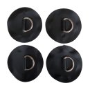Holding point set (Black Edition) with adhesive for attaching all brands of kayak seats