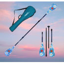 SV® Balance 4 tlg. SUP Paddel Superlight CarbonComp 80 Antitwist - inkl. 2. Paddelblatt mit Kajakfunktion inkl. Paddeltasche