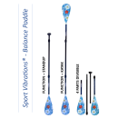 Complete set SV-Balance 106 x 33 Fitness & Yoga SUP inflatable - including kayak seat & 4-piece balance kayak paddle Super light fusion layer technology