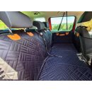 Sport Vibrations® Hunde Autoschondecke Nalu für Rückbank mit Fester Liegefläche und Fußraumüberbrückung – Extra Breite, Wasserdicht - Mit Extra Robusten Reißverschlüssen