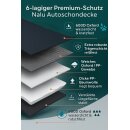 Sport Vibrations® Hunde Autoschondecke Nalu für Rückbank mit Fester Liegefläche und Fußraumüberbrückung – Extra Breite, Wasserdicht - Mit Extra Robusten Reißverschlüssen