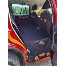 Sport Vibrations® Hunde Autoschondecke Nalu für Rückbank mit Fester Liegefläche und Fußraumüberbrückung – Extra Breite, Wasserdicht - Mit Extra Robusten Reißverschlüssen