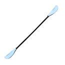 Sport Vibrations® Doppel Kajak Paddel (Black-Shaft-Edition)--Light Aluminium 2 teilig - zerlegbar