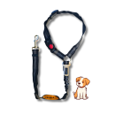 Sport Vibrations® 2-in-1 Auto-Hundegurt mit Rückdämpfung – Verstellbarer Sicherheitshundeleine mit Schnellbefestigung an der Kopfstütze & Universalschnalle zum Einrasten – Für alle Hunderassen & Autotypen