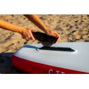 Complete set fin box with fin for US-box system including withe patch & glue for self-assembly